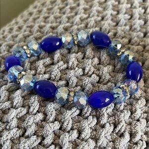 Elegant Blue Beaded Bracelet